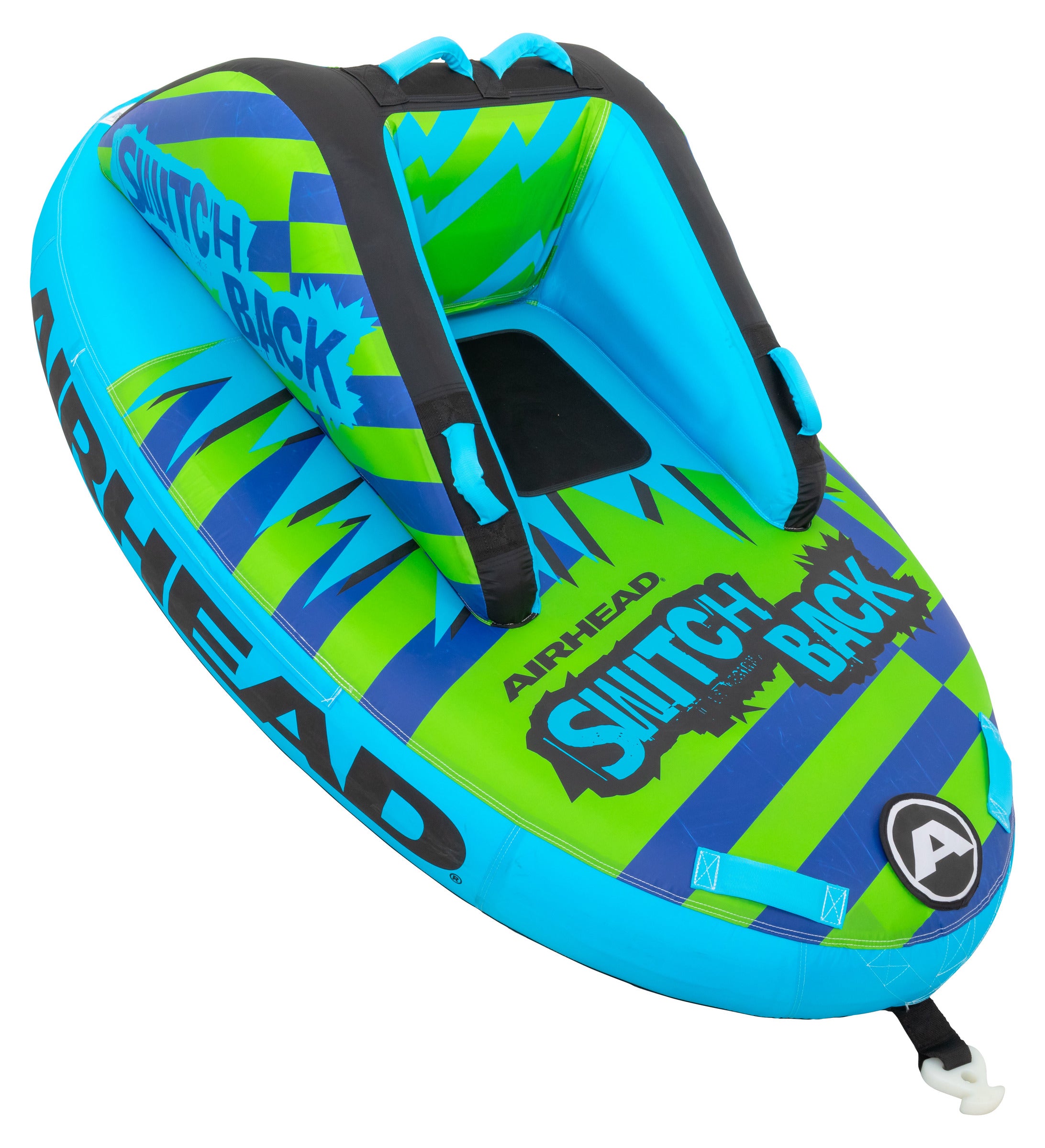 Airhead Mach 2 Towable Tube – 1-2 Rider, 69x69 Inches, Blue Nylon, For Boating