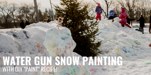 Water Gun Snow Painting (with DIY Paint Recipe!)