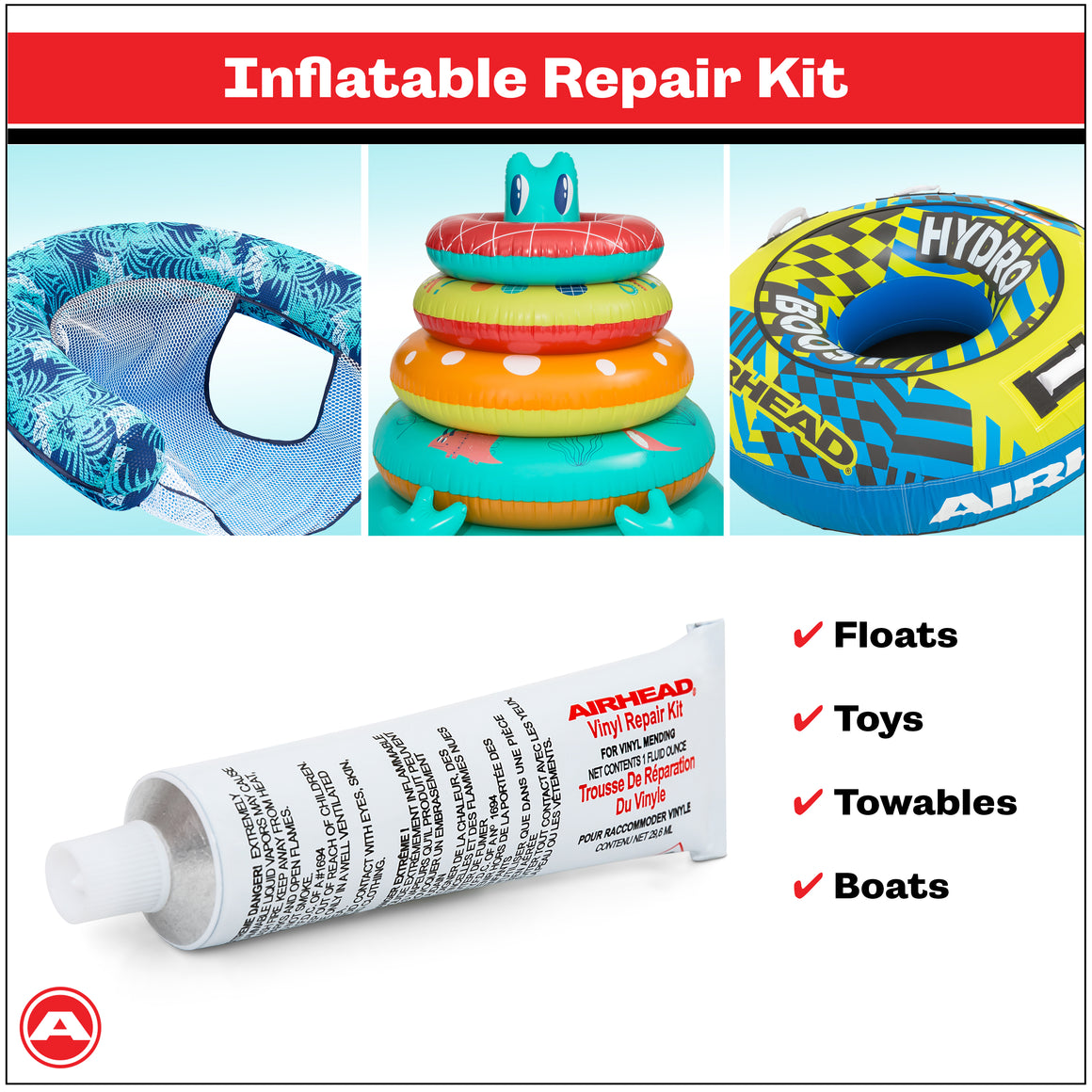 Airhead Vinyl Repair Kit for Mending Inflatables