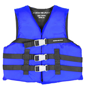 Airhead-General Boating Life Jacket Vest | Child-Adult-Blue / Youth
