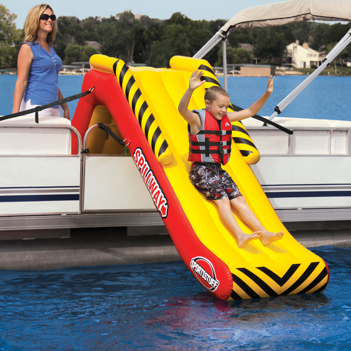 Giant Inflatable Water Slide for Pontoon Boats Airhead