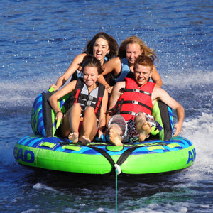 Airhead-Switchback 4 | 1-4 Rider Towable Tube for Boating-