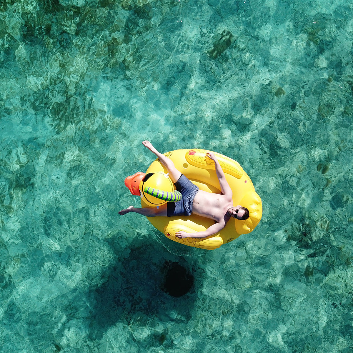 Inflatable Plastic Punk Duck Pool Float | Airhead