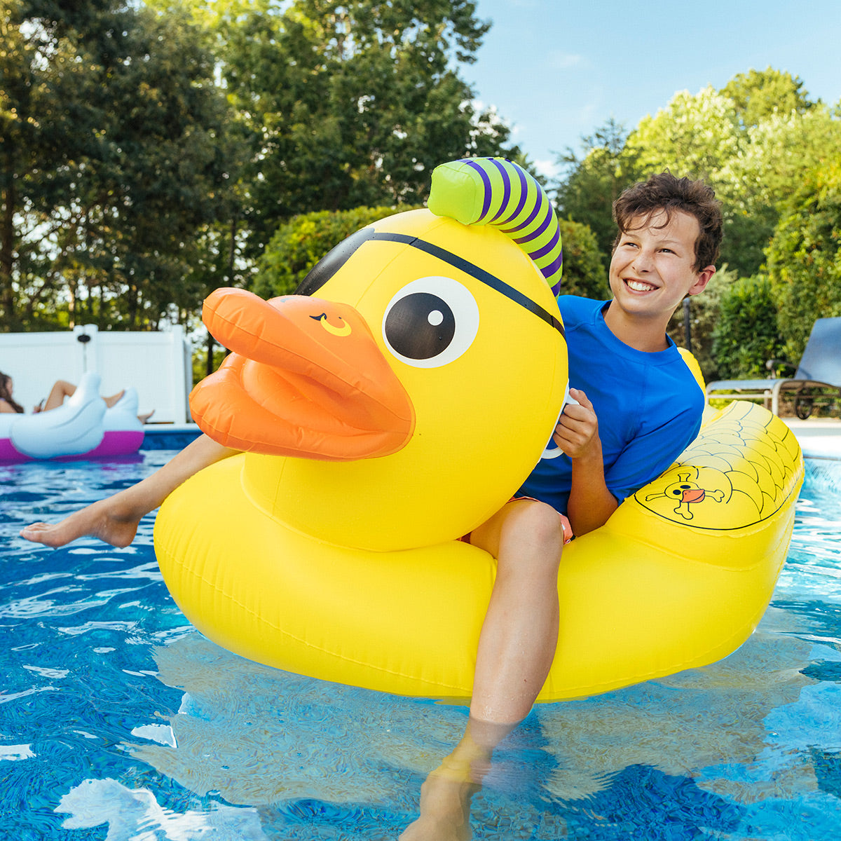 Inflatable Plastic Punk Duck Pool Float | Airhead