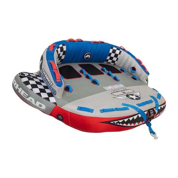 Airhead-Chariot Warbird 3 | 1-3 Rider Towable Tube for Boating-
