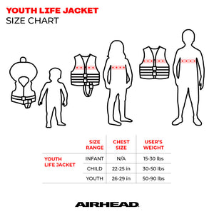 Airhead-Element Open Sided Life Jacket Vest | Child-Adult-