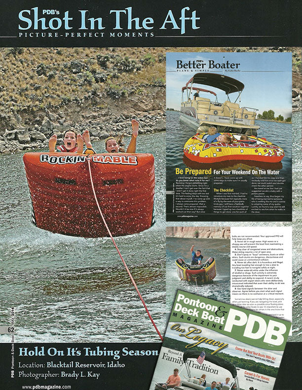 Airhead and Sportsstuff featured in Pontoon & Deckboat Magazine